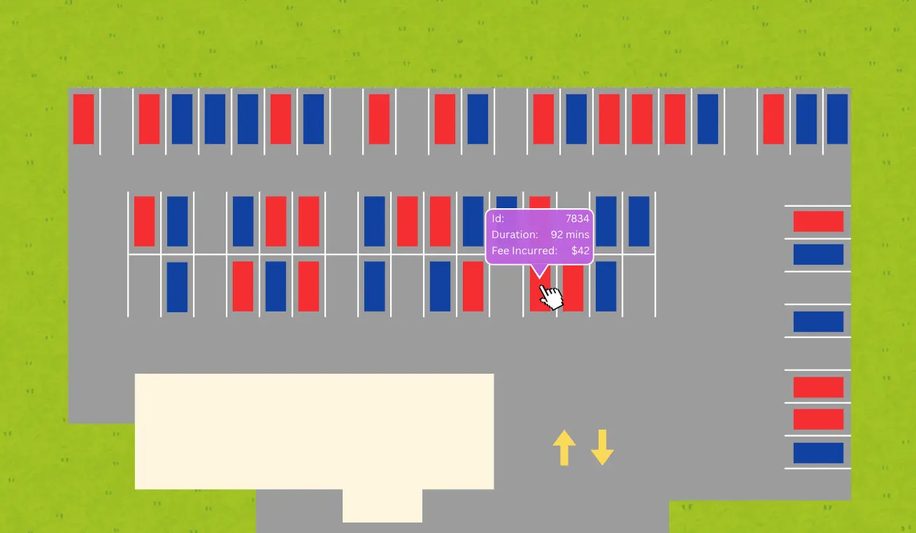 Digital twin visualization showing tracked assets across a facility
